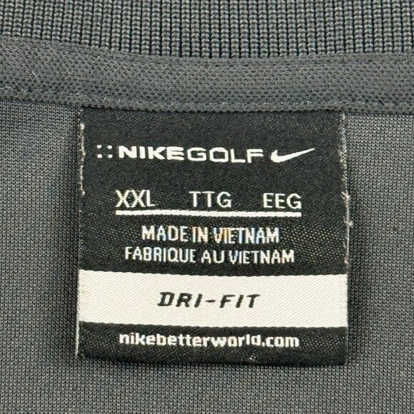Nike Golf Men's Short Sleeve Dri-Fit Grey Polo Shirt Size XXL - Picture 6 of 9